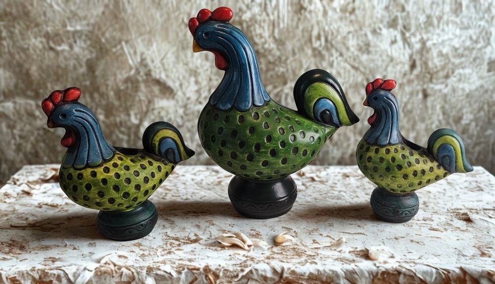 BIA Set of 5 Nesting Pastel Egg Shaped Ceramic Dishes Hand Glazed